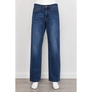 Lucky Brand 410 Athletic Straight Jeans Mens 32x32 Dark Wash Blue Denim Pants